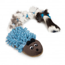 Hračka pro psy Ježek s králičinou - hnědý s modrou 52 cm