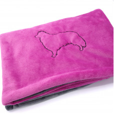 Luxusná plyšová deka pre psov - Border kólia - 100x75 cm -ružová Luxusná plyšová deka pre psov - Border kólia - 100x75 cm -ružová