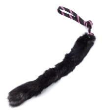Přetahovadlo pro psy Králík 40 cm - krátká rukojeť - růžovo-černé