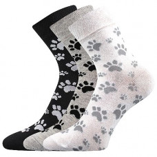 Ponožky Xantipa tlapky Mix A dámské (set 3 párů) Velikost: 35-38