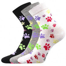 Ponožky Xantipa tlapky Mix B dámské (set 3 párů) Velikost: 35-38