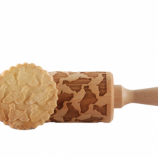 Drevený embosovaný valček na cesto so psím motívom - AMERICKÝ KOKRSPANIEL