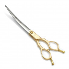 Nožnice TAURO PRO LINE Ultra light 16,5 cm (6.5") zahnuté - zlaté