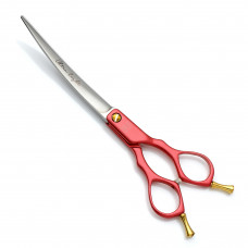 Nožnice TAURO PRO LINE Ultra light ALU 16,5 cm (6.5") zahnuté - červené