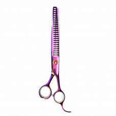 Nožnice TAURO PRO LINE Titanium line 7,5" (19 cm) modelovacie 24 zubov - fialové