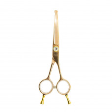 Nožnice TAURO PRO LINE Titanium line 5,5" (14 cm) zahnuté - zlaté