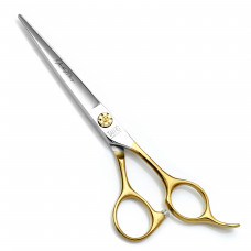 Nožnice TAURO PRE LINE Janita Plunge line 16 cm (6.25\") rovné - zlaté krúžky