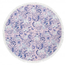 Okrúhly uterák TPL z mikrovlákna 150 x 150 cm - ružový