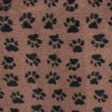 Pelech pre psov VetBedding hnedý-čierne malé ťapky 150 x 100 cm