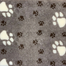 Pelech pre psov VetBedding hnedý-biele veľké a hnedé malé ťapky 150 x 100 cm