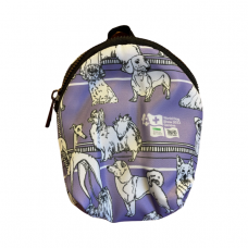 World Dog Show 2023 vrecko na maškrty so zipsom fialová so šteňatami 12 x 14 cm