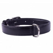 COLLAR Kožený obojok Glamour, 27-36cm/15mm, čierna