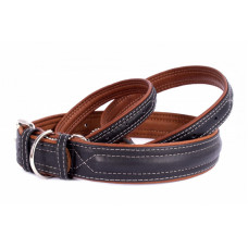COLLAR Kožený obojok Soft, 46-60cm/35mm, čierno-hnedá