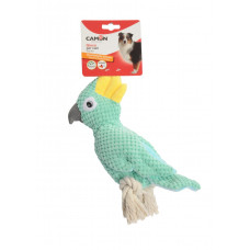 HRAČKA papagáj polyester, lano, 24cm