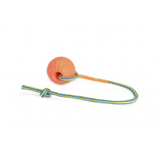 HRAČKA pre psov lopta oranžová s lanom, 9cm HRAČKA pre psov lopta oranžová s lanom, 9cm