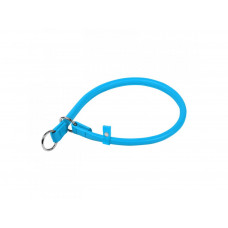 Collar Obojok okrúhly kožený škrtiaci, 50cm/10mm, modrá