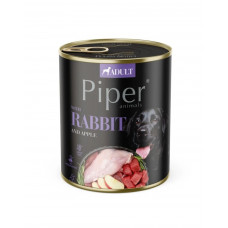 PIPER konzerva pre psa králik s jablkami , 800g