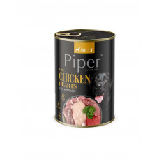 PIPER konzerva pre psa kuracie srdiečka so špenátom , 400g