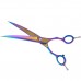 Geib Entree Blue Titan Curved Scissors - vysoko kvalitné zakrivené nožnice s jednostranným mikrorezom a titánovým povrchom - Veľkosť: 8 "