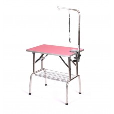Orezávací stôl Blovi 81x52cm s predlžovacím ramenom a košíkom na príslušenstvo, výška 78cm - ružový