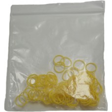 HPP latexové gumičky 100 ks. - žltá 0,8 cm