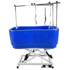 Blovi Dog Bath Blue - veľká a pevná vaňa na úpravu srsti s elektrickým zdvihom a obojstranným výložníkom, modrá