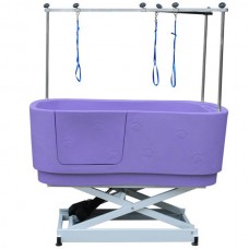 Blovi Dog Bath Purple - veľká a pevná vaňa na úpravu srsti s elektrickým zdvihom a obojstranným výložníkom, fialová