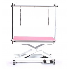 Moderný vyžínač Blovi Moon s elektrickým zdvihom, stolová doska 110x60cm - Farba: Ružová