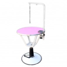 Hydraulický stôl Blovi Event, priemer stola 70 cm - Farba: ružová