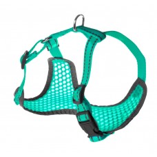 Record Fluo Turquoise Harness - vzdušný sieťovaný postroj pre psa, s odrazkami, tyrkysový - Veľkosť: XS