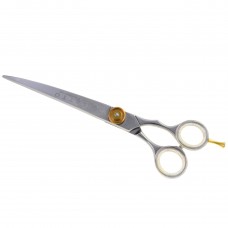 P&W Stiletto Curved Scissors - pevné zakrivené nožnice na starostlivosť s guľôčkovými ložiskami, skosenými hranami a širokými čepeľami - Veľkosť: 8"