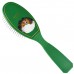 Madan Small Pin Brush Hand Made Painting - profesionálny, malý štetec s ergonomickou rukoväťou a ručne maľovaným psíkom - Green