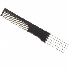 Madan Dual Action Comb 20cm - plastový hrebeň na čalúnenie a úpravu vlasov - Farba: Čierna