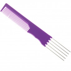 Madan Dual Action Comb 20cm - plastový hrebeň na čalúnenie a úpravu vlasov - Farba: fialová