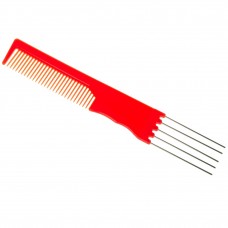 Madan Dual Action Comb 20cm - plastový hrebeň na česanie a úpravu vlasov - Farba: červená
