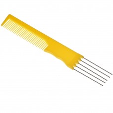 Madan Dual Action Comb 20cm - plastový hrebeň na čalúnenie a úpravu vlasov - Farba: Žltá