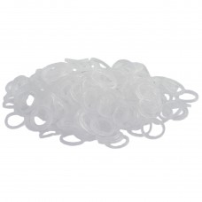 Paw Marks Non-Latex Transparent Bands 7,9 mm - profesionálne, odolné, nelatexové gumičky do vlasov, transparentné, 1000 ks, tenké