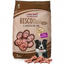 Best Bone Bisco Dog Frutti di Bosco - maškrty pre psov bohaté na antioxidanty s ovocnou príchuťou - Hmotnosť: 1kg