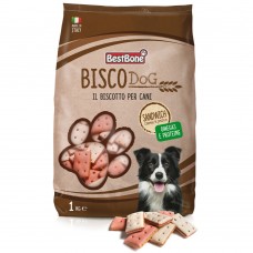 Best Bone Bisco Dog Sandwich - lahodné psie maškrty v dvoch príchutiach - Hmotnosť: 1 kg