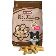 Best Bone Bisco Dog Baby Mix - lahodné psie maškrty v mnohých príchutiach - Hmotnosť: 1 kg