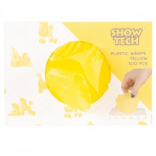 Show Tech Plastic Wraps 100 kusov - fóliové natáčky na opakované použitie, 15x30cm - Farba: Žltá