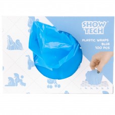 Show Tech Plastic Wraps 100 kusov - fóliové natáčky na opakované použitie, 15x30cm - Farba: Modrá