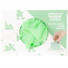 Show Tech Plastic Wraps 100 kusov - fóliové natáčky na opakované použitie, 15x30cm - Farba: Zelená