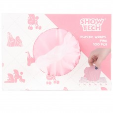 Show Tech Plastic Wraps 100 kusov - fóliové natáčky na opakované použitie, 15x30cm - Farba: ružová