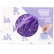 Show Tech Plastic Wraps 100 kusov - fóliové natáčky na opakované použitie, 15x30cm - Farba: fialová