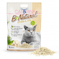 Cat & Rina Be Natural Tofu - vegánske stelivo pre mačky, prírodné granule pre mačky - Kapacita: 5,5L