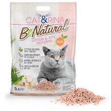 Cat & Rina Be Natural Tofu - vegánske stelivo, granule pre mačku s vôňou broskyne - Kapacita: 6x5,5L