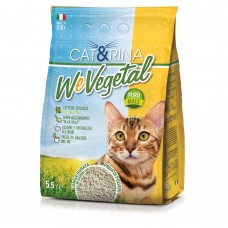 Cat & Rina WeVegital - ekologická a biologicky rozložiteľná podstielka pre mačky, kukurica - Kapacita: 5,5L
