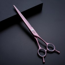 Jargem Pink Straight Scissors - rovné nožnice na starostlivosť, potiahnuté ružovým titánovým povlakom - 7"