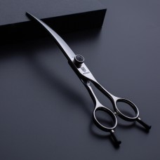 Jargem Curved Black Damond Scissors - nožnice na úpravu zahnuté, leštené čiernym diamantom - Veľkosť: 7,5 "